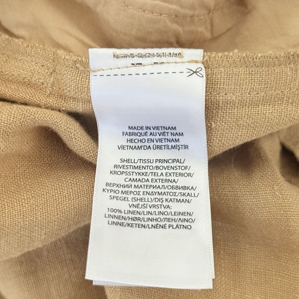 Polo Ralph Lauren Women’s Linen Drawstring Straight-Leg Pant Beige/Brown Medium - Picture 6 of 6